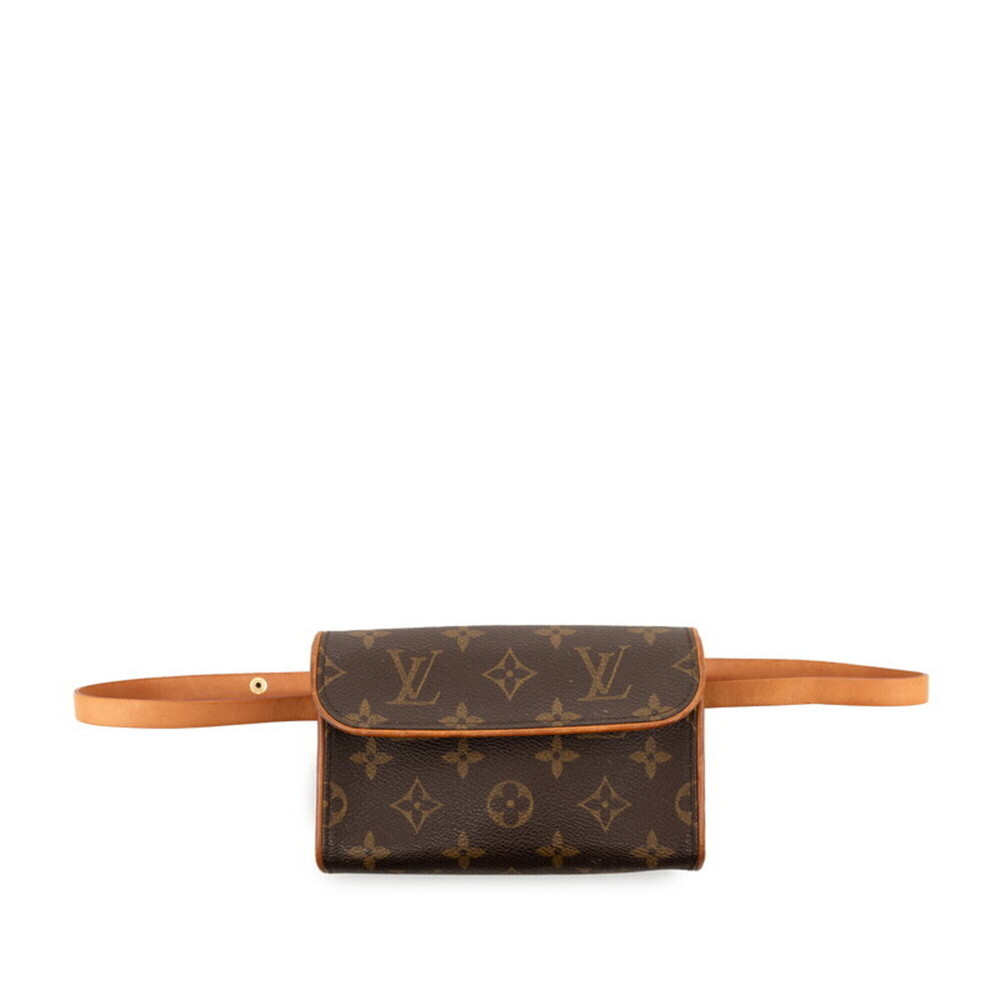 LOUIS VUITTON Brown Monogram Leather Pochette Hobo Bag